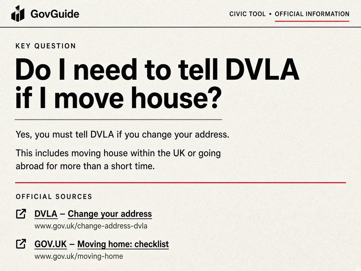 GovGuide answering a DVLA question in plain English, with official source links.
